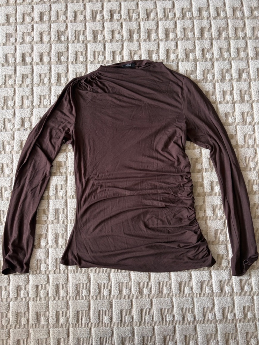 NWOT Rails Joelle Ruched Funnel Neck Top Size L